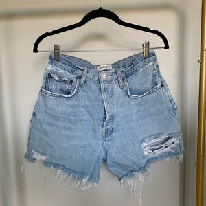 Agolde Riley Long Short in Light Wash